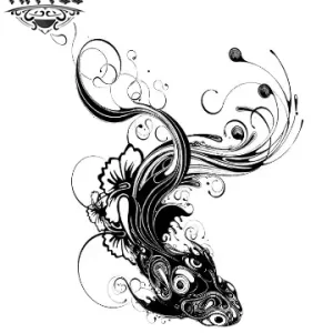 tatouage poisson éphémère graphique artistique waterproof tatouage poisson éphémère graphique artistique waterproof