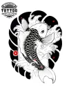 tatouage-poisson-japonais-ephemere-homme-style-elegance tatouage-poisson-japonais-ephemere-homme-style-elegance