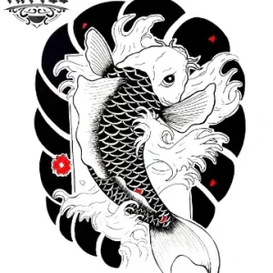 tatouage-poisson-japonais-ephemere-homme-style-elegance tatouage-poisson-japonais-ephemere-homme-style-elegance