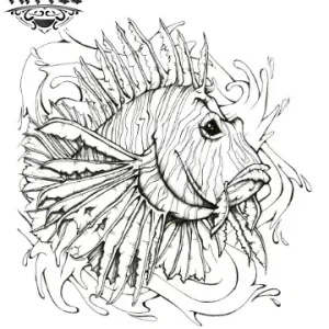 tatouage ephemere poisson lion design unique tatouage ephemere poisson lion design unique