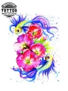 tatouage poisson multicolore éphémère waterproof longue durée tatouage poisson multicolore éphémère waterproof longue durée