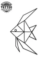 tatouage poisson éphémère motif origami tendance et résistant tatouage poisson éphémère motif origami tendance et résistant
