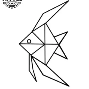 tatouage poisson éphémère motif origami tendance et résistant tatouage poisson éphémère motif origami tendance et résistant
