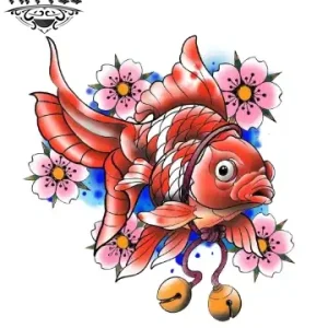 tatouage-ephemere-poisson-rouge-design-attrayant tatouage-ephemere-poisson-rouge-design-attrayant