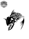 tatouage ephemere poisson squelette réaliste tatouage ephemere poisson squelette réaliste