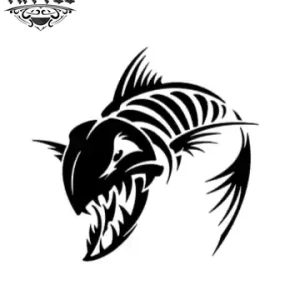 tatouage ephemere poisson squelette réaliste tatouage ephemere poisson squelette réaliste