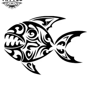 tatouage-ephemere-poisson-tribal-design-unique tatouage-ephemere-poisson-tribal-design-unique