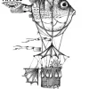 tatouage-ephemere-poisson-volant-design-unique tatouage-ephemere-poisson-volant-design-unique