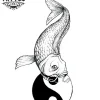 tatouage-ephemere-poisson-yin-yang-design-unique tatouage-ephemere-poisson-yin-yang-design-unique