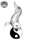 tatouage-ephemere-poisson-yin-yang-design-unique tatouage-ephemere-poisson-yin-yang-design-unique