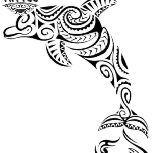 tatouage-ephemere-polynesien-dauphin-art-traditionnel tatouage-ephemere-polynesien-dauphin-art-traditionnel