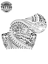 tatouage-ephemere-polynesien-épaule-pectoraux-design-authentique