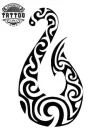 tatouage éphémère hameçon polynésien traditionnel tatouage éphémère hameçon polynésien traditionnel