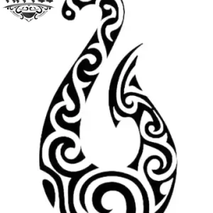 tatouage éphémère hameçon polynésien traditionnel tatouage éphémère hameçon polynésien traditionnel