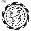 tatouage polynesien éphémère design tribal jumeaux