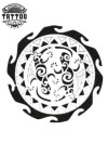 tatouage polynesien éphémère design tribal jumeaux