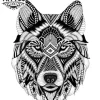 tatouage-ephemere-polynesien-loup-style-tribal tatouage-ephemere-polynesien-loup-style-tribal