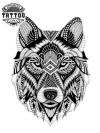 tatouage-ephemere-polynesien-loup-style-tribal tatouage-ephemere-polynesien-loup-style-tribal