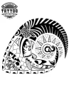 tatouage polynesien ephemere requin design authentique