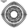 tatouage-ephemere-rond-design-ancestral-polynesien