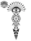 tatouage polynesien ephemere tiki motif traditionnel
