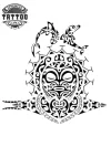 tatouage-ephemere-visage-polynesien-style-oceanien-authentique tatouage-ephemere-visage-polynesien-style-oceanien-authentique