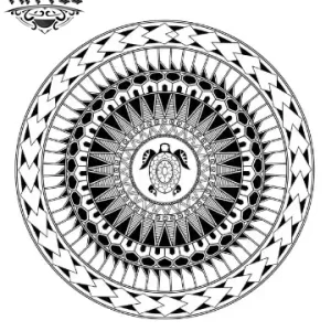 tatouage-ephemere-tortue-raie-polynesien-design-authentique tatouage-ephemere-tortue-raie-polynesien-design-authentique