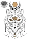 Tatouage LUNE renard éphémère élégant pour peau