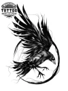 tatouage-ephemere-rond-oiseau-art-corporel-temporaire tatouage-ephemere-rond-oiseau-art-corporel-temporaire