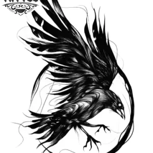 tatouage-ephemere-rond-oiseau-art-corporel-temporaire tatouage-ephemere-rond-oiseau-art-corporel-temporaire