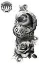 tatouage-ephemere-rose-ange-design-floral-pour-femme tatouage-ephemere-rose-ange-design-floral-pour-femme