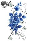 tatouage-rose-bleu-floral-elegant-tatouage-ephemere tatouage-rose-bleu-floral-elegant-tatouage-ephemere