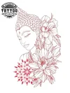tatouage-ephemere-rose-bouddha-style-bouddhisme tatouage-ephemere-rose-bouddha-style-bouddhisme