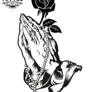 tatouage-ephemere-rose-chapelet-design-floral-realiste
