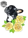 tatouage-ephemere-chien-motif-rose-amoureux-animaux tatouage-ephemere-chien-motif-rose-amoureux-animaux