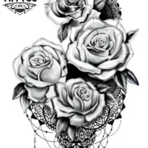 tatouage-ephemere-rose-dentelle-elegant-chic