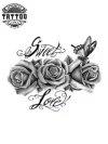 tatouage éphémère rose et papillon élégant tatouage éphémère rose et papillon élégant
