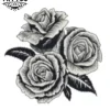 tatouage-ephemere-rose-grise-elegant-et-durable-tatouage-ROSE