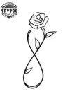 Tatouage ROSE éphémère infini design fleur éternelle Tatouage ROSE éphémère infini design fleur éternelle