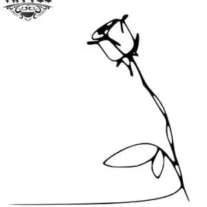 tatouage-ephemere-ligne-rose-minimaliste-tatouage-ROSE