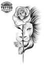 tatouage-ephemere-rose-lion-floral-animalier-decalcomanie-temporaire tatouage-ephemere-rose-lion-floral-animalier-decalcomanie-temporaire