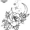 tatouage-ephemere-rose-lune-motif-floral-femme