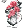 tatouage-ephemere-rose-motif-montre-gousset-vintage