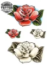 tatouage ROSE ephemere old school fleur de rose temporaire tatouage ROSE ephemere old school fleur de rose temporaire