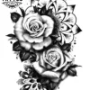 tatouage-ephemere-rose-ombrage-realiste-floral-tatouage-ROSE tatouage-ephemere-rose-ombrage-realiste-floral-tatouage-ROSE