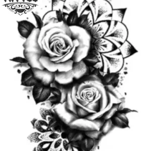 tatouage-ephemere-rose-ombrage-realiste-floral-tatouage-ROSE tatouage-ephemere-rose-ombrage-realiste-floral-tatouage-ROSE