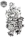 tatouage_EPHEMERE_rose_pivoine_fleurie tatouage_EPHEMERE_rose_pivoine_fleurie