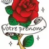 tatouage-rose-ephemere-personnalise-prenom-fleur tatouage-rose-ephemere-personnalise-prenom-fleur