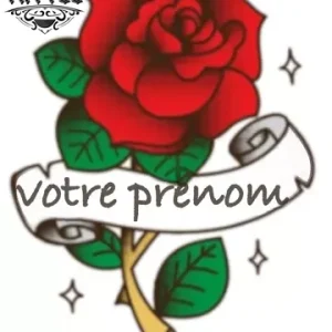 tatouage-rose-ephemere-personnalise-prenom-fleur