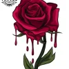 tatouage-ephemere-rose-qui-saigne-design-unique tatouage-ephemere-rose-qui-saigne-design-unique